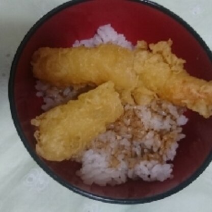 himumyankoちゃん✨ワカサギらしき魚で天丼✨美味しかったです✨リピにポチ✨✨いつもありがとうございますo(^-^o)(o^-^)o